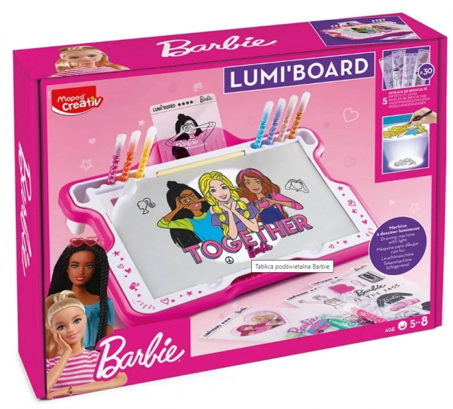 Tablă creativă de desen iluminată Barbie