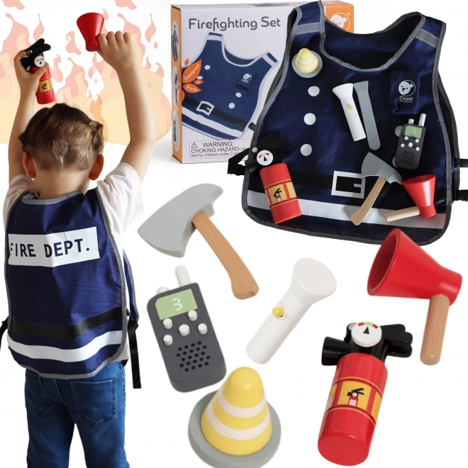 Set costum de pompier mic Classic World