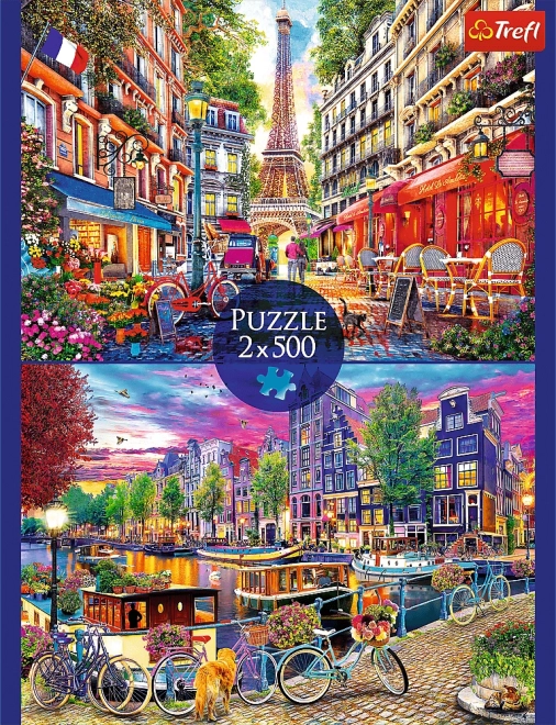 Puzzle 2x500 de piese Capitalele Europei