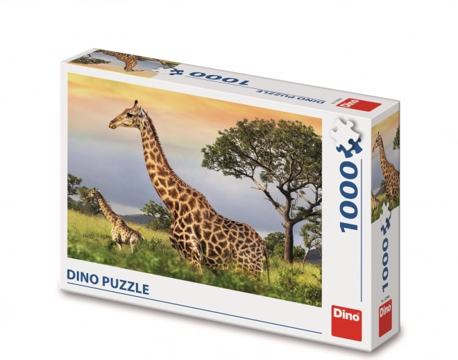 Puzzle Familia Girafe Dino 1000 piese