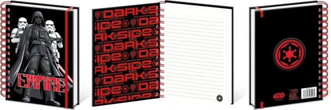 Bloc notes cu inele Star Wars A5 - Dark Side