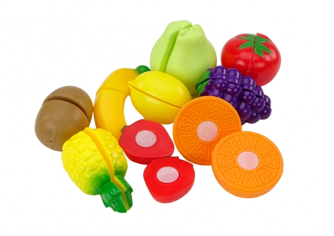 Set de fructe de tăiat cu cuțit și cutie verde