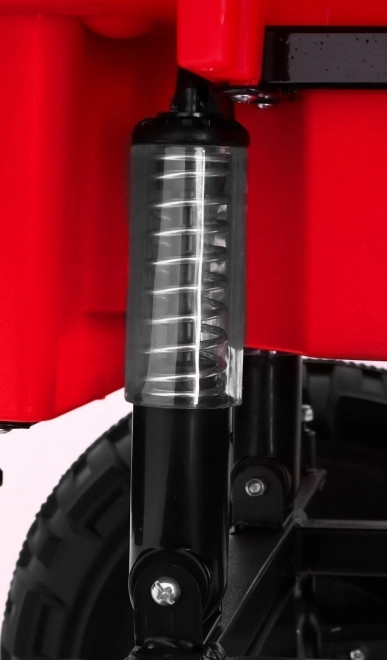 ATV 2,4GHz pe baterie pentru copii Roșu + telecomandă + tracțiune 4x4 + suport bagaje + pornire gratuită + EVA + LED audio