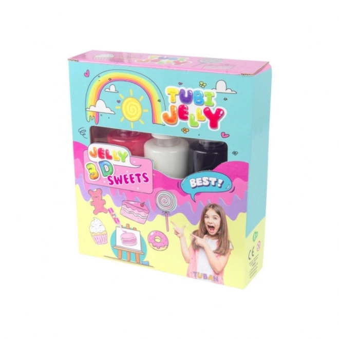 Set creativ Tubi Jelly cu 3 culori - Dulciuri