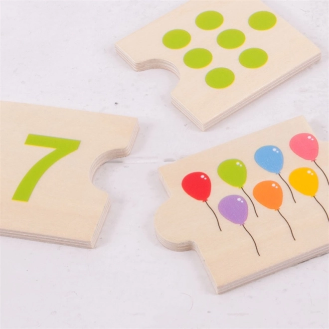 Puzzle educativ de numărare Bigjigs Toys