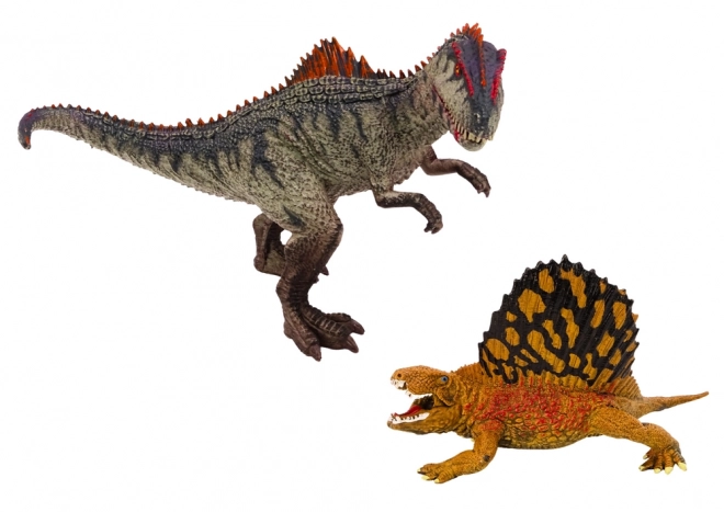 Set figurine dinozaur Dimetrodon și Allozaur