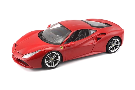 Model de mașină Ferrari 488 GTB roșu la scara 1:18