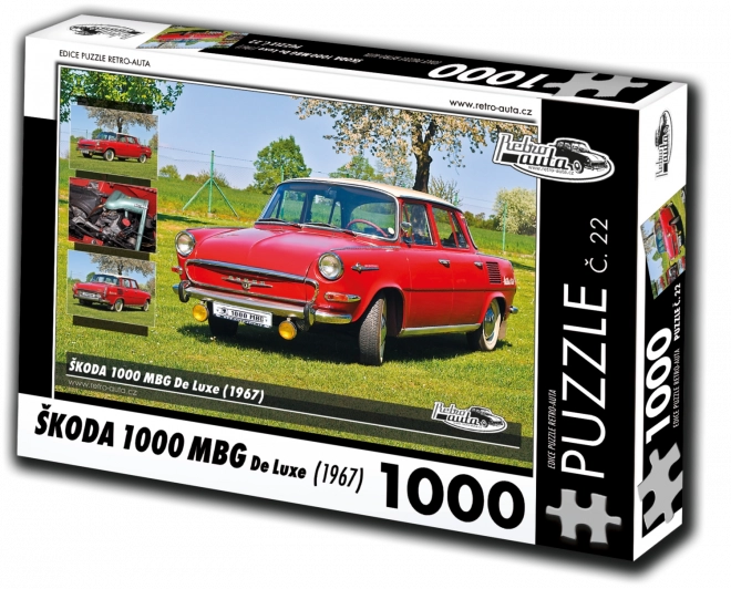 Puzzle Retro Mașini Škoda 1000 MBG De Luxe