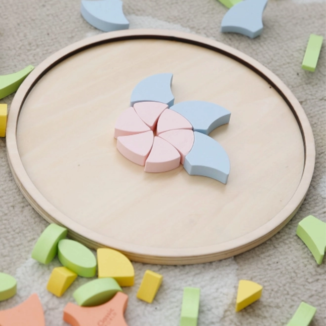 Mandala pastelată Montessori mozaic flori