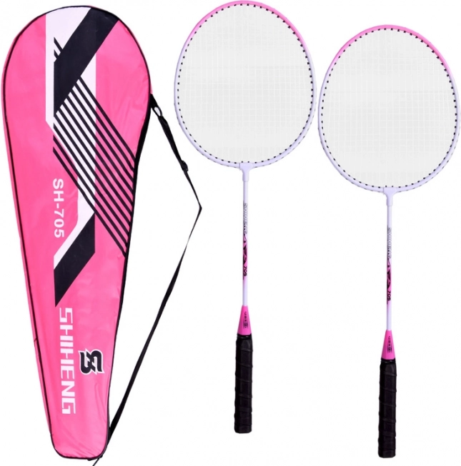 Set ușor de rachete de badminton cu husă