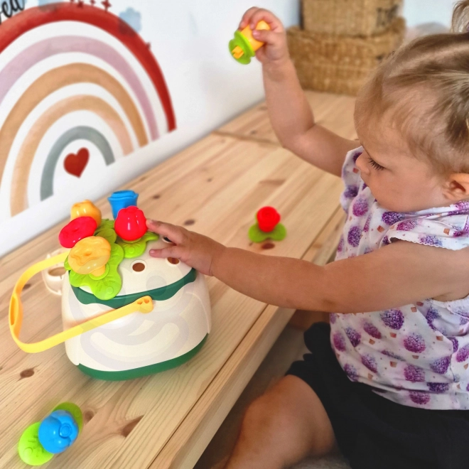 Woopie coș cu flori sorter și împletitor educativ pentru copii