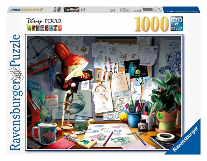 Puzzle Ravensburger Disney Artists Desk 1000 piese