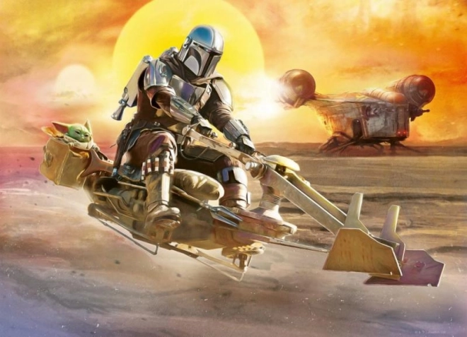 Puzzle RAVENSBURGER Star Wars: Mandalorian 4x100 de piese