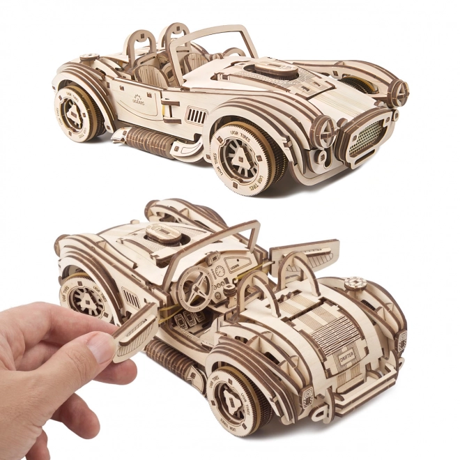 Mașină de curse Drift Cobra 3D Puzzle UGEARS