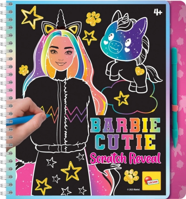 caiet de desen Barbie scratch reveal