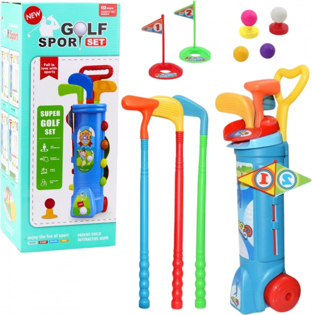 Set de golf pentru copii cu cărucior - 20 de piese