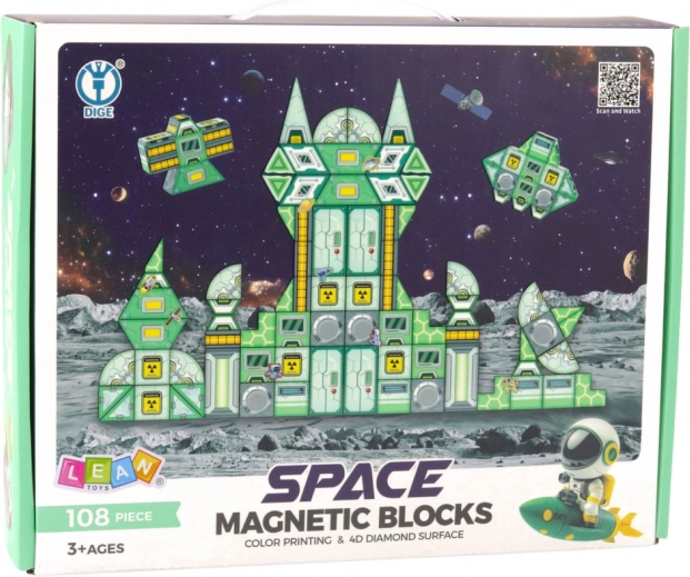 Set construcții magnetice Cosmos Stație 108 piese