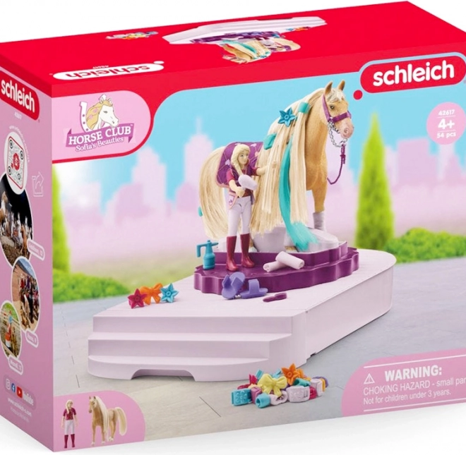 Stație rotativă pentru îngrijirea cailor Schleich Horse Club Sofia's Beauties