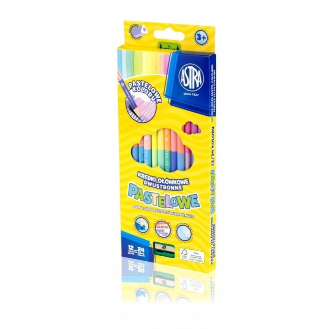Pastel colorate triunghiulare duble - 24 culori
