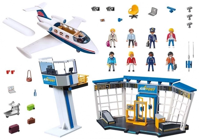 Set cu figurine și avion Aeroport CITY ACTION