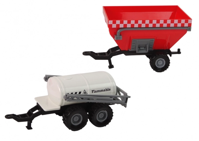 Tractor mare cu lumini LED și sunete - set de 2 mașini agricole