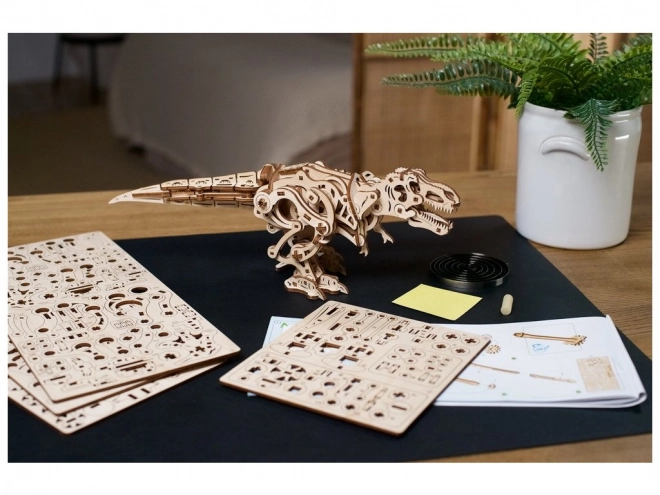 Puzzle mecanic 3D din lemn Tyrannosaurus Rex