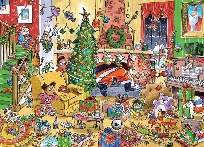 Puzzle de familie Chytání Santy 350 piese