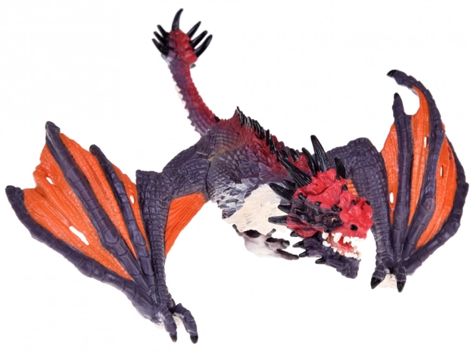 Figurină Dragon Gri-Portocaliu 21 cm