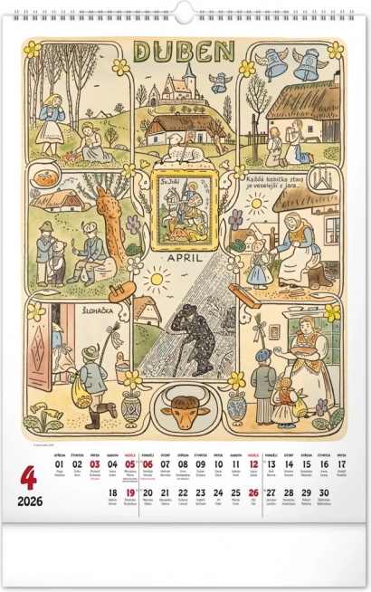 Calendar de perete Josef Lada 2026