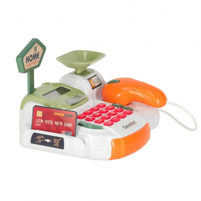 Casă de marcat pentru copii supermarkete cu accesorii 36 buc