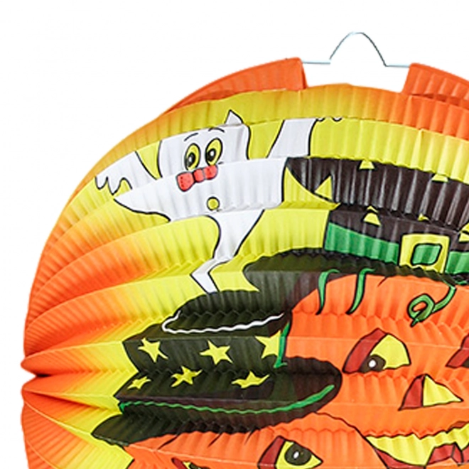 Lampion de Halloween cu motiv de dovleci veseli