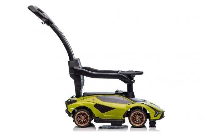 Mașinuță cu pusher Lamborghini alb – Verde