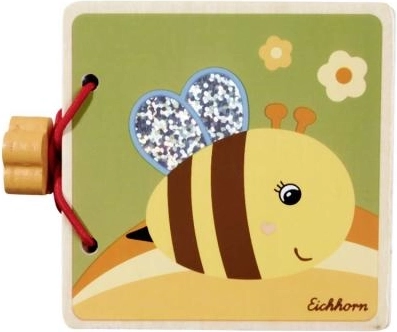 Cărticică de imagini din lemn pentru copii, 8 pagini, 8 × 8 cm