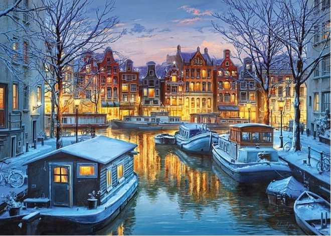 Puzzle Amsterdam noaptea 1000 piese