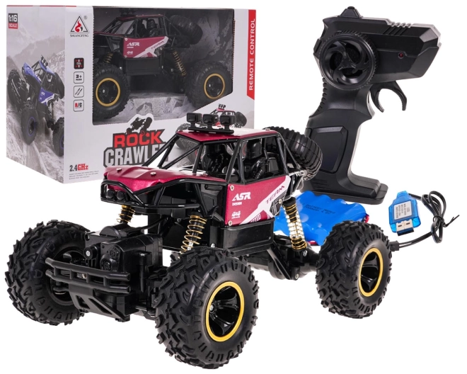 Crawler Monster Rock cu telecomandă – Roșu
