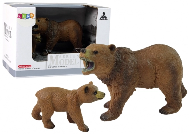 Set 2 figurine urs grizzly cu pui