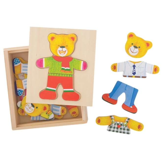 Puzzle îmbrăcat Pan urs de la Bigjigs Toys