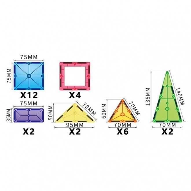 Klocki magnetice WOOPIE Montessori 3D