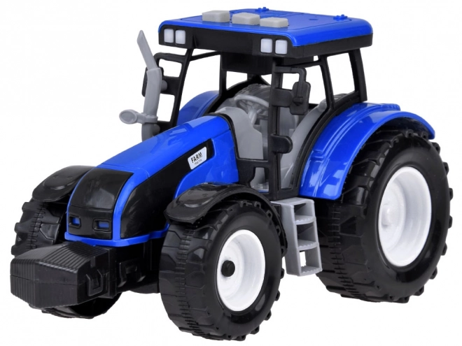 Tractor albastru pentru micii fermieri cu sunete și lumini