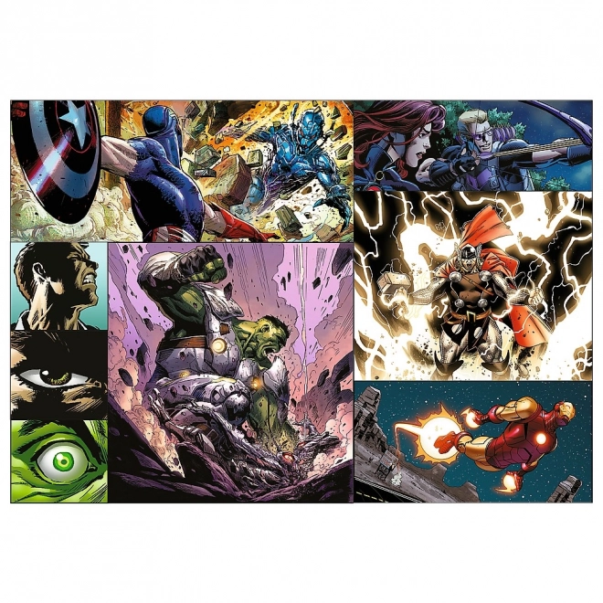 Puzzle 4x250 piese - Zile Eroice Avengers