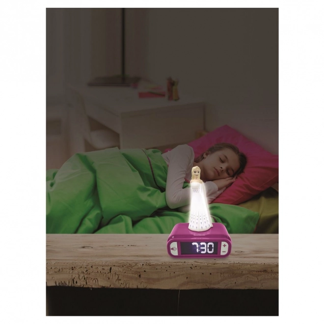 Ceas deșteptător pentru copii cu lumină de noapte Regatul de Gheață Elsa