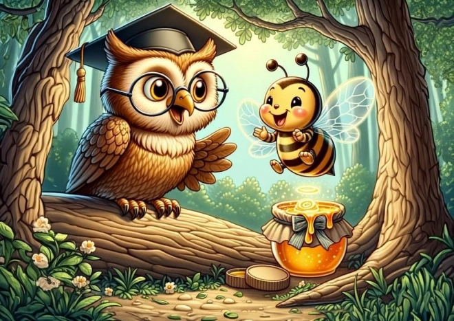 Puzzle Bufnița Înțeleaptă 50 piese