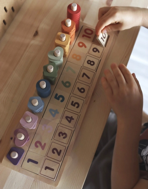 Abac din lemn și jucărie educativă Montessori de la PolarB