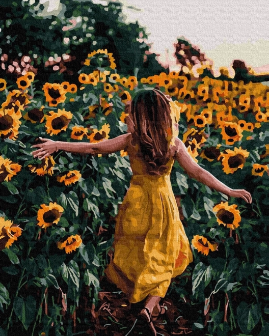 Pictură pe numere floarea-soarelui