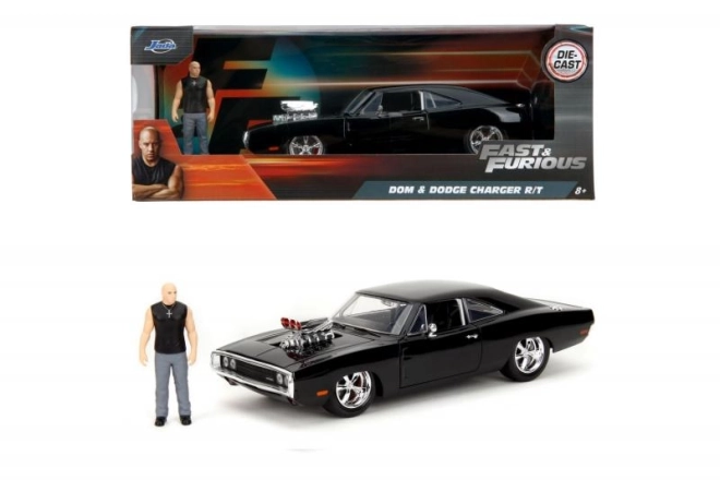 mașină Dodge Charger 1970 1:24 cu figurina Dominic Toretto