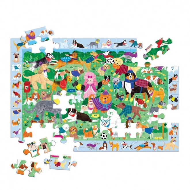 Panglică de puzzle și căutare Psí den Mudpuppy 64 piese