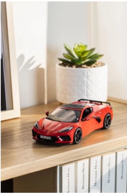 model de plastic mașină corvette c8 coupé 1/25