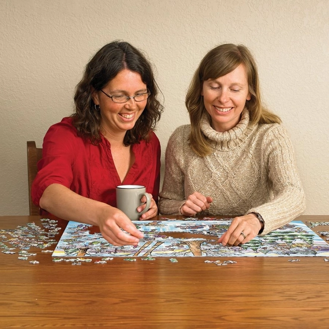 Puzzle DoodleTown Hochei Cobble Hill 1000 piese