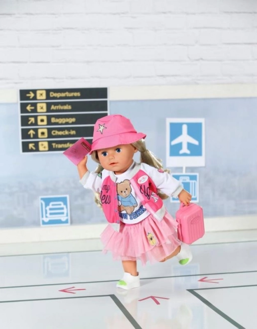 Ținută de călătorie pentru păpușa BABY born, 43 cm
