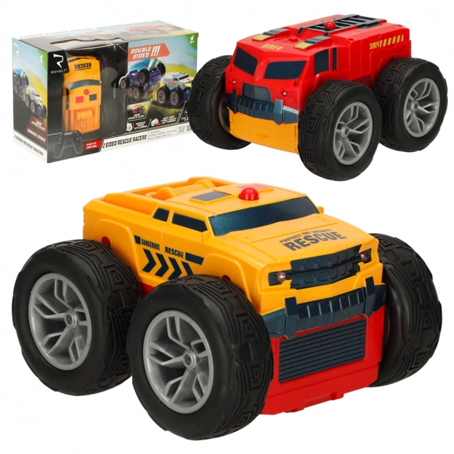 mașină controlată de la distanță revolt 2 sided rescue racer